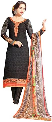India Bazaar Georgette Salwar Suit For Women_Black Color_1514_R3019