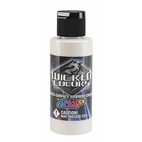 Createx Wicked Colors W301 Pearl White 2oz. water-based universal airbrush paint. by SprayGunner