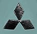 ORACAL Black Carbon Fiber Mitsubishi All Models 2002-2015 Overlay Vinyl Decal Logo Sticker for Existing Emblems Complete Set
