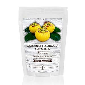 Garcinia Cambogia Whole Fruit Powder 500mg 180 Capsules Health Food Supplements Nutrition Hydroxycitric Acid HCA Malabar Tamarind