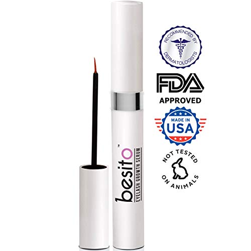 besito Eyelash Growth Serum - 100% Natural Lash Growth Serum for Full Lash and Brow Growth. Made in the USA