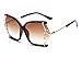 GAMT Oversized Square Sunglasses for Women with Metal Flower Designer Style Amber