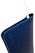 Universal Bastex Wallet Case Bi-Fold Blue PU Leather Purse Clutch Style 3 Card Slot 2 Pockets for Money Credit Debit Cards for Samsung Android Phones iPhone 6 iPhone 6s Plus & iPhone 7 iPhone 7 Plus