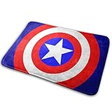 Duwamesva Doormat Soft Carpet Entrance Mat Stylish Captain America Design for Patio, Front Door, Bathroom, Balcony