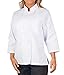 KNG 3/4 Sleeve White Chef Coat for Women - Ladies Fitted Chefs Jacket - S