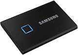 Samsung T7 Touch Portable SSD 2TB USB 3.2 Gen 2 External Metallic Black view 2