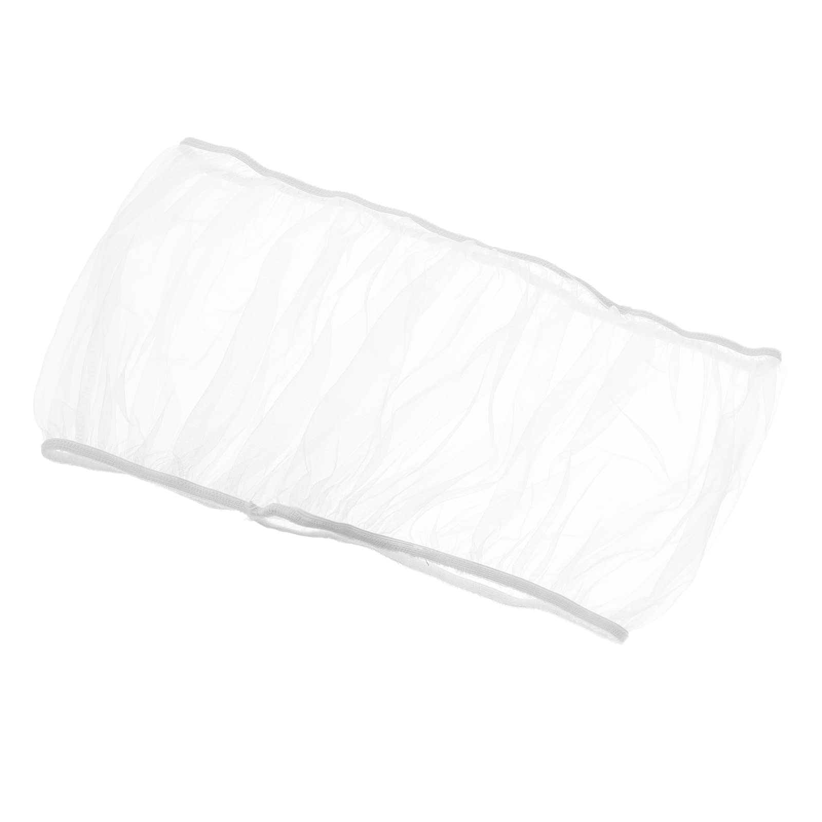 PATIKIL 33x8 Universal Bird Cage Net Cover, Adjustable Feather Catcher Guard Soft Airy Skirt Large Parrot Mesh Cover for Round Square Birdcage, White