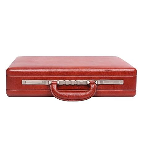 OBANI Genuine Leather Expandable Briefcase Tan
