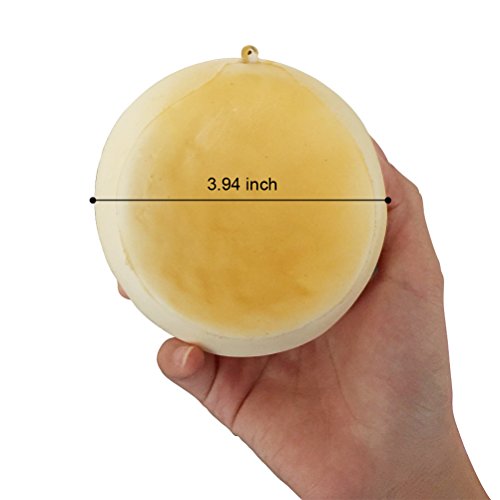 [2 Pack]Smile Marshmallow Breadï¼ŒBagvhandbagro Jumbo Smile Marshmallow Bread Bun Squishy Expression Toys Cell-Phone Charms Key Chains Bag Strap Pendants (2 Color Random)