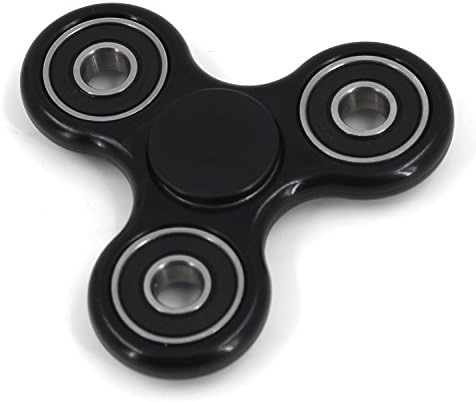 SeugSun Tri-Spinner Fidget Toy With Premium Hybrid Ceramic Bearing Smooth Surface Finish Ultra Durable 608 Hand Spinner Fidget Spinners Toys Fidget Toy Spinner, Black
