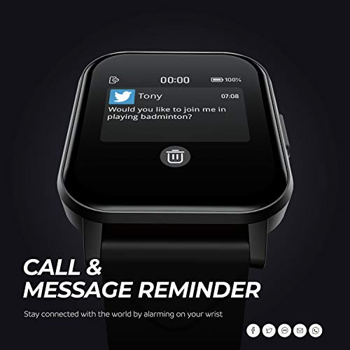 SoundPEATS Smart Watch Fitness Tracker with All Day Heart Rate Monitor Sleep Quality Tracker Call & Message Alert Swimming Waterproof Sports Watch Compatible with iPhone Android Phones