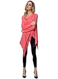 Azbro Women's Chic Asymmetric Tasseled Knit Sweater