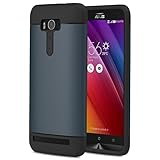 MoKo ASUS Zenfone 2 Laser Case - [Scratch Resistant] Armor Series Dual Layer Protection - Bumper Cover for ASUS Zenfone 2 Laser (ZE550KL / ZE551KL) 5.5 Inch Smartphone 2015 Release, INDIGO