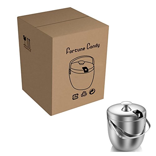 Ice Bucket,Insulated Stainless Steel Double Walled Ice Bucket with Lid