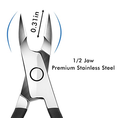 Cuticle Nippers Cuticle Cutter - Professional Stainless Steel Cuticle Trimmer Remover Scissors Nail Clippers Pedicure Manicure Tools by INFELING