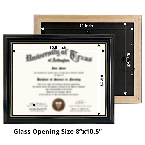 GraduationMall 8.5x11 Certificate Diploma Frame,Solid Wood & UV
