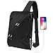 beyle Sling Bag, Shoulder Bag Chest Shoulder Backpacks Bags Fashion Crossbody Triangle Rucksack for Hiking or Multipurpose Daypacks for Man Women Lady Girl Teens(Balck)
