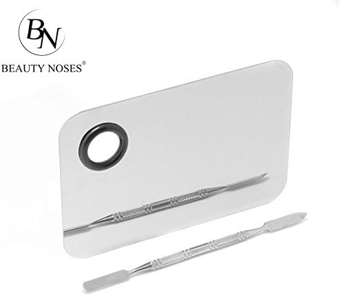 BeautyNoses2017 - Stainless Steel Nail Art Makeup Palette Spatula Cosmetic Gel Cream Mixing Tool