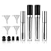 PIXNOR 2 Pack 7.5ml and 10ml Empty Mascara Tube Eyelashes Tube with Rubber Inserts, Funnels Set for Castor Oil