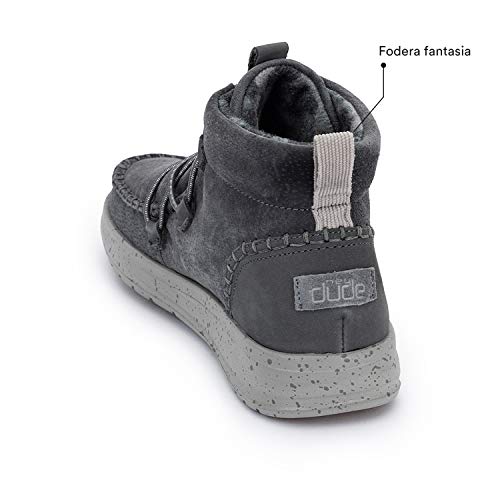 Hey Dude Women's Eloise Suede Dark Grey Size 7 Women’s Shoes Women