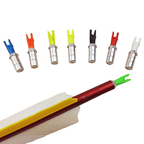 image for AMEYXGS 30pcs Archery Arrow Aluminum Pin Nocks with L Plastic Arrow Pi