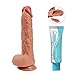 Realistic Dildo Vibrator- 10 Powerful Vibrating Dildo Sex Toy Vibrator for Vaginal G Spot & Anal Play with Suction Cup and Remote Control Adult Toys for Couples and Women (8.07 inch)