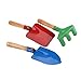NUOLUX Outdoor Garden Tools Set Rake Shovel Kids Beach Sandbox Toy 3pcs
