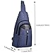 MOSISO Sling Backpack with USB Charging Port, Pure Marine Blue