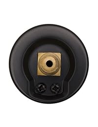 DuraChoice 2" Medidor de presión con dial para compresor de aire de agua, petróleo, gas, 1 4" NPT montaje trasero central, caja de acero negro 0 200 PSI