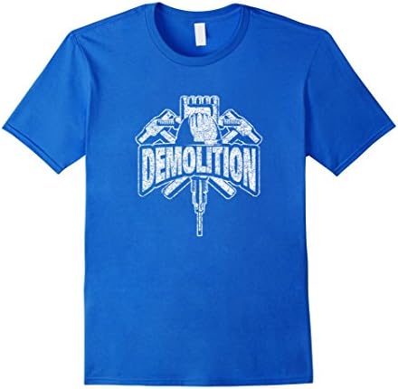 Men's Demolition T-Shirt Sledge Hammers and Jackhammer 2XL Royal Blue