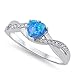CHOOSE YOUR COLOR Sterling Silver Infinity Knot Heart Promise Ring