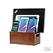 MobileVision Wood Universal Multi Device Organizer Stand and Charging Station for Smartphones, Tablets, and Laptops