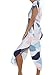 PRETTODAY Women Summer Dress Short Sleeves Elasticated Waist Belt Lattice Long Skirt
