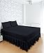 Utopia Bedding Bed Ruffle - Easy Fit with 16 Inch Tailored Drop - Hotel Quality, Shrinkage and Fade Resistant (King, Black)