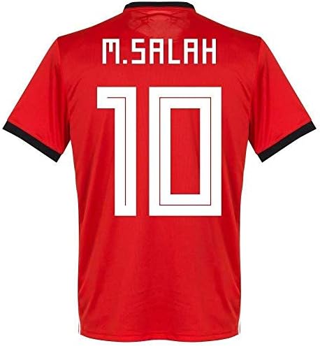 National 2018 World Soccer Team Cup Egypt Mohamed Salah 10 Home Stadium Mens Jersey - Soccer Jersey Size L