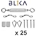Blika 25 Pack Heavy Duty T316 Stainless Steel Cable Railing Kits for Wood Posts, DIY Balustrade Kit with Left & Right Hand Thread Lag Screws