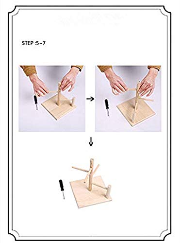 Hypeety Parrots Playstand Bird Playground Wood Perch Gym Stand Playpen Bird Ladders Exercise Playgym with Feeder Cups for Cockatoo Parakeet Cage Accessories Training Toy (Bird Playgym) - Thumbnail 4