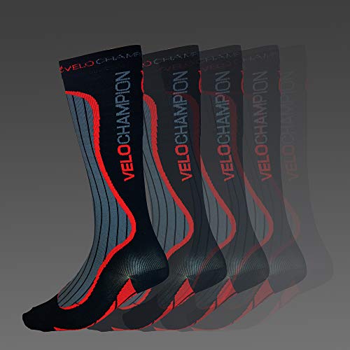 VeloChampion Recovery Compression Socks for Men & Women Ladies (20-30mmhg) Best Flight Socks for Shin Splints, Sports, Leg Pain, Varicose Veins, Deep Vein Thrombosis DVT, Nurses & Maternity Pregnancy - Thumbnail 3