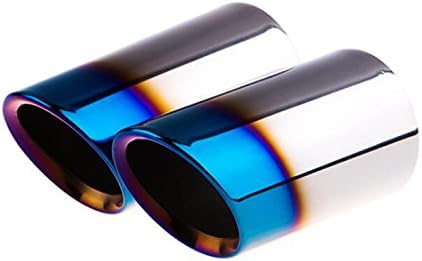 Amazon マフラー カバー リム 青 ゴルフ トゥーラン Golf Touran 16 19 に適合 High Flying マフラーカッター 車 バイク