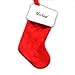GiftsForYouNow Embroidered Red Plush Personalized Christmas Stocking, Customized, Stocking for The Mantle