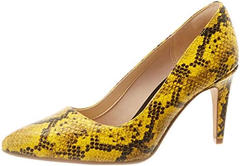 clarks pumps yellow