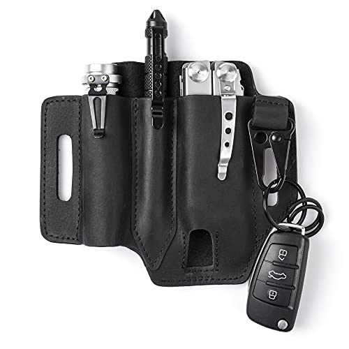 Topstache EDC Multitool Sheath, Leather Belt Pouch for Leatherman
