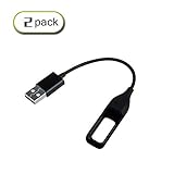 Replacement USB 0.59 feet Black Charging Charger Cable Cord for Fitbit Flex Band Wireless Activity Bracelet Charge - 2 Pack