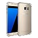 Galaxy S7 Edge Case,Yoyamo Samsung Galaxy S7 Edge Protective Cover Case with Transparent Hard Plastic Back Plate and Soft TPU Gel Bumper(Clear)