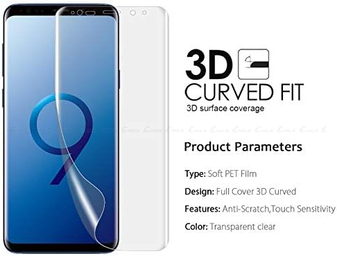 Porche 2.5D/3D HD Full Screen Coverage Curved Scratch Guard PET Film for Samsung Galaxy S8 Plus / S8+ Transparent