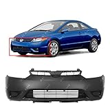 MBI AUTO - Primered, Front Bumper Cover for 2006 2007 2008 Honda Civic Coupe, HO1000237