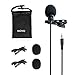 Movo PM10 Lavalier Microphone and Lapel Microphone for iPhone, iPad, Android, and Other Smartphones - Easy Clip on Mic Perfect for Recording a Podcast, Vlog, Interview, YouTube