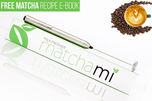 TEAMI ELECTRIC MILK FROTHER Handheld - Our Best Whisk for Coconut, Almond, and other Nut Milks, Coffee, Cappuccino, Espresso, Latte - Powerful & Durable - Stainless Steel, Portable, & Battery Operated