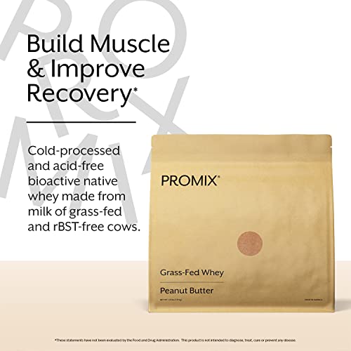 Promix Whey Protein Powder, Peanut Butter 2.5lb Bulk GrassFed