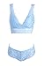 Undies Affair Women's 2 Piece Lingerie Set for Honeymoon Boudoir (Large, Powder Blue)